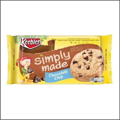 चॉकलेट चिप कुकीज़ वसा सामग्री (%): 25 प्रतिशत (%)