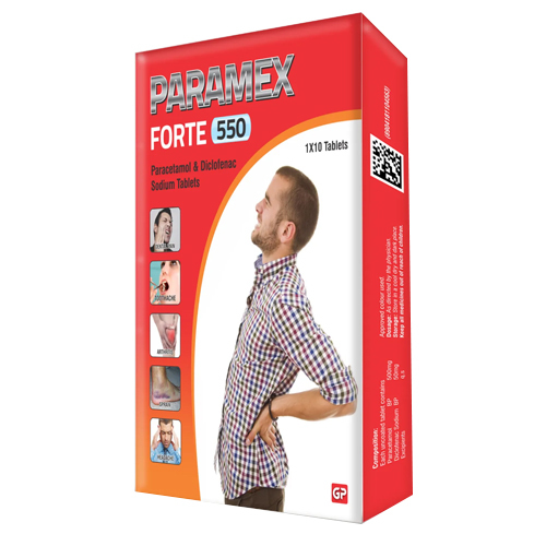 550 Paracetamol and Diclofenac Sodium Tablets