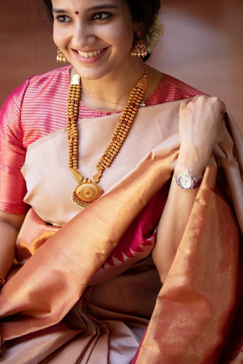 Multi Colour Soft Lichi Silk Saree
