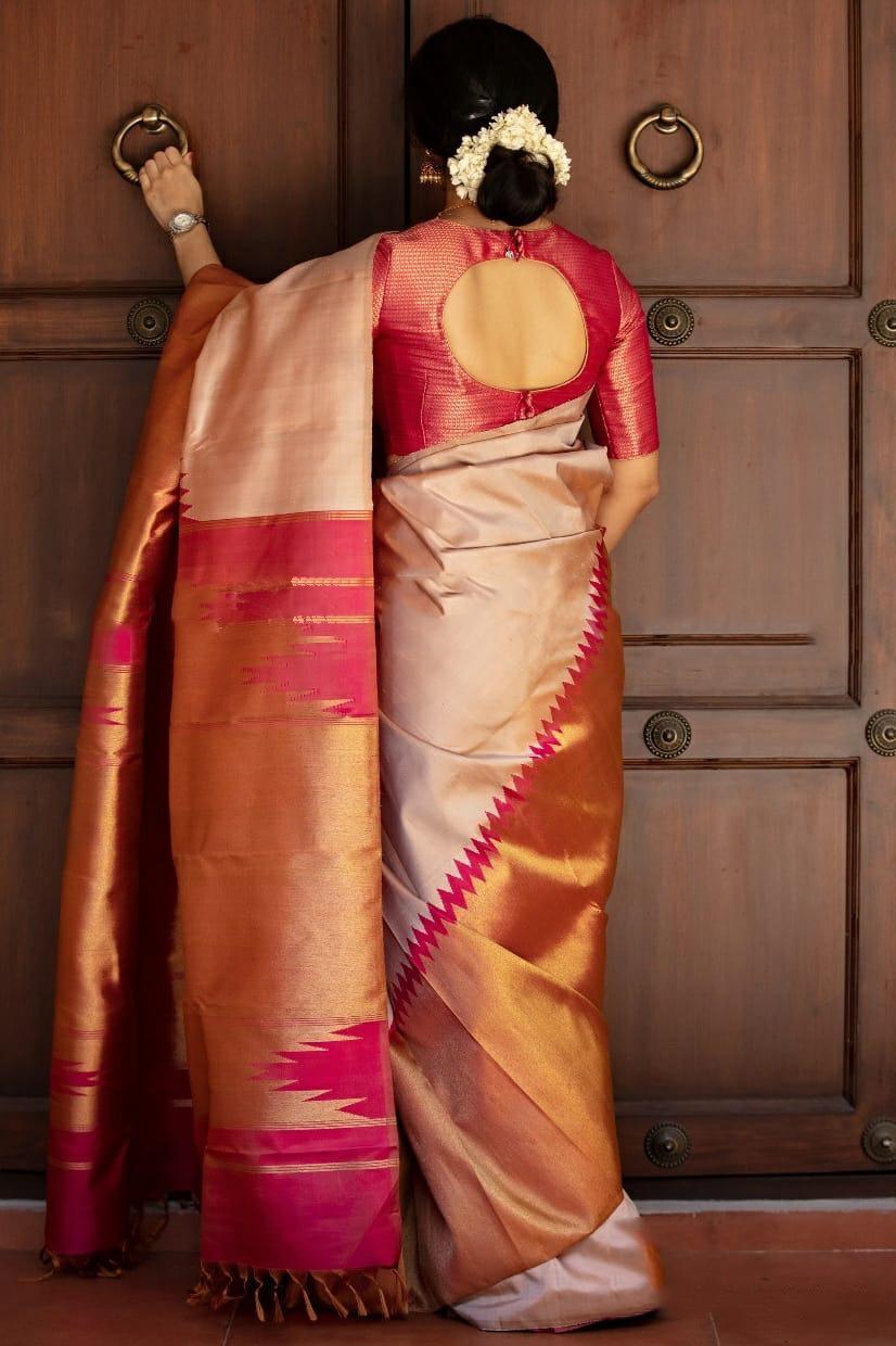 Multi Colour Soft Lichi Silk Saree