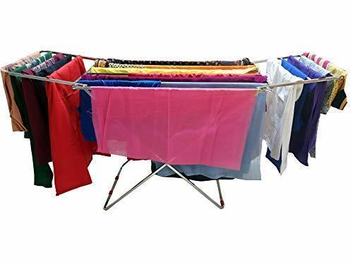 Ss Foldable Cloth Drying Racks - Color: Silver
