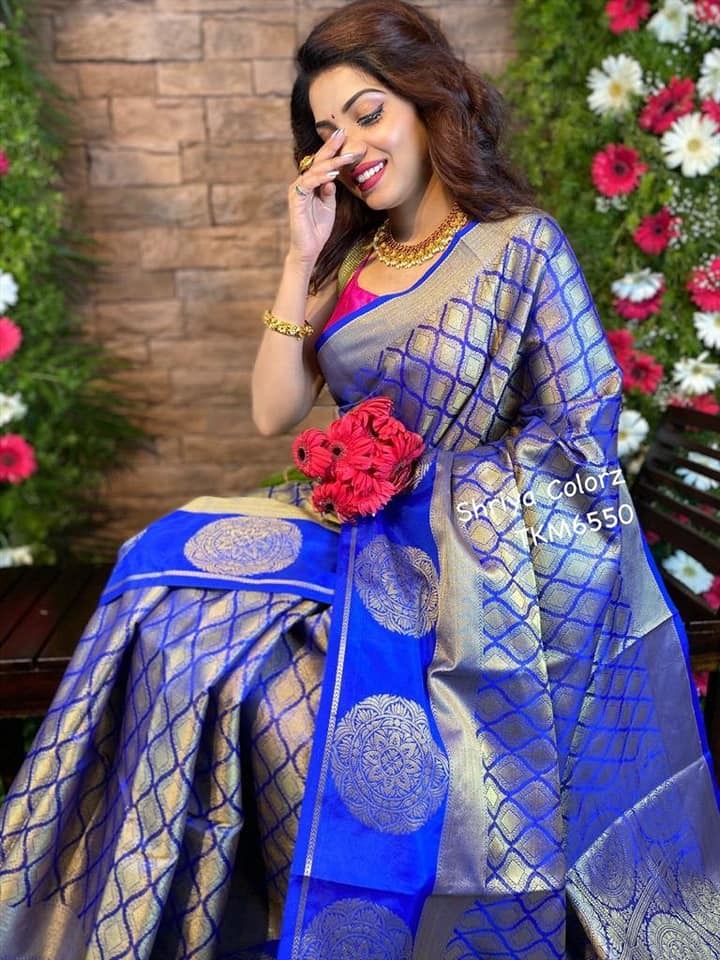 Ladies Silk Saree - Soft Lichi Silk Fabric, Beautiful Rich Pallu & Jacquard Work, Multi Color For Traditional Occasions