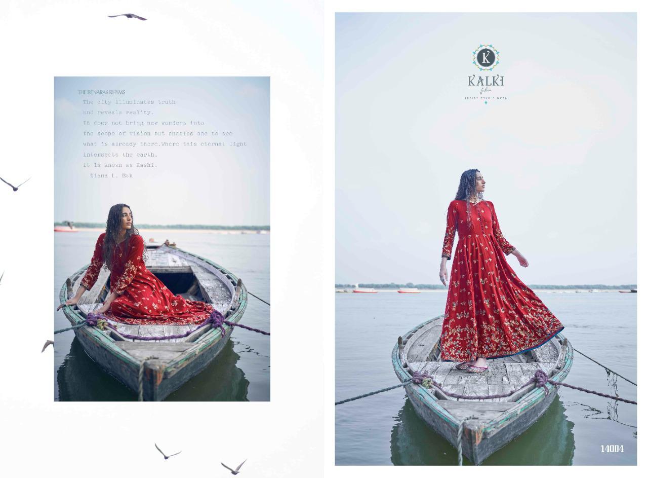 Womaniya Vol-3 - Gold Foil Designer Party Wear Long Gowns, Full Sleeves, Quick Dry & Washable, Sizes M To 3xl