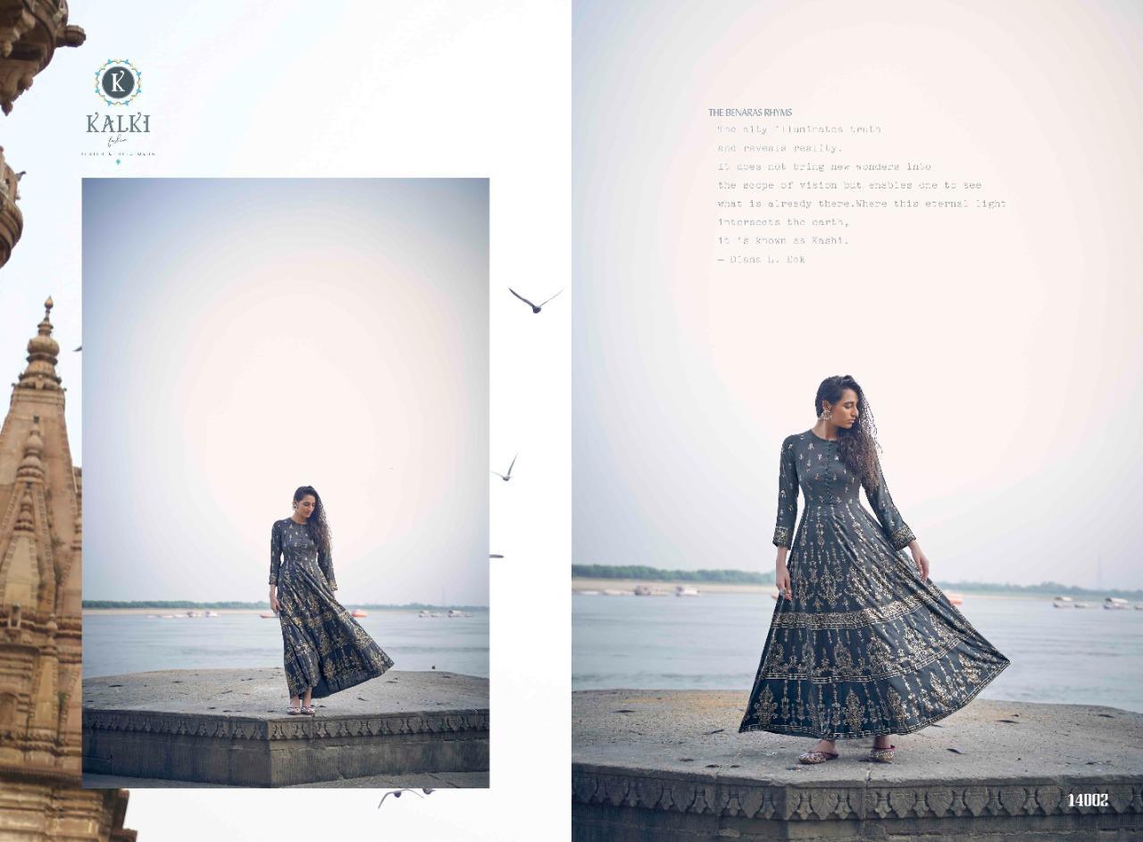 Womaniya Vol-3 - Gold Foil Designer Party Wear Long Gowns, Full Sleeves, Quick Dry & Washable, Sizes M To 3xl