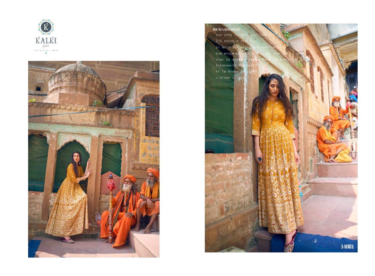 Womaniya Vol-3 - Gold Foil Designer Party Wear Long Gowns, Full Sleeves, Quick Dry & Washable, Sizes M To 3xl