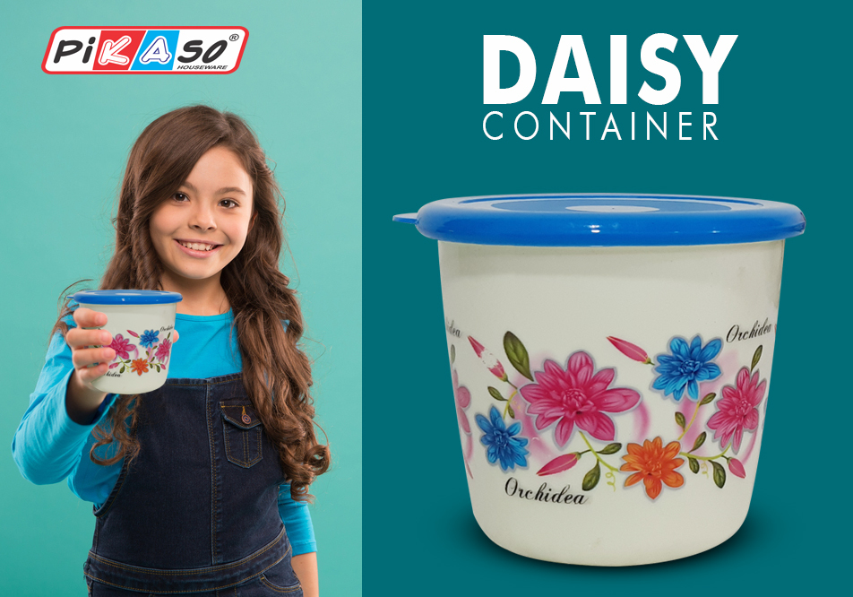Rosy Container (4 Pcs Set) - Polypropylene, 120x120x50 Mm, Round | Eco-friendly, Nontoxic, Sanitary Food Storage Solution