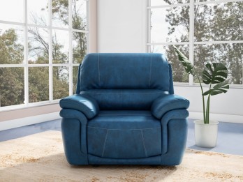 Mackenzie Recliner Blue No Assembly Required