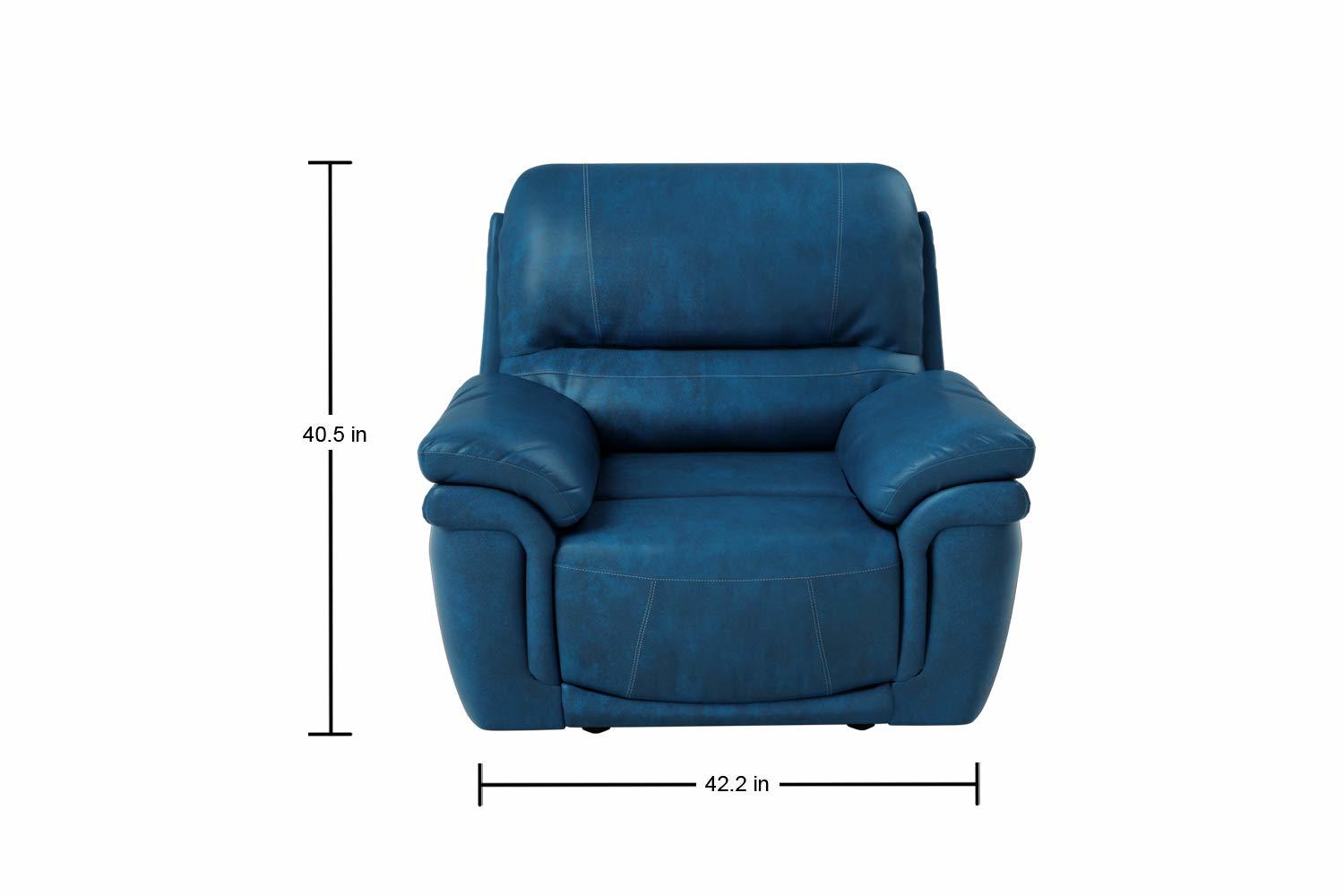 Mackenzie Recliner Blue No Assembly Required