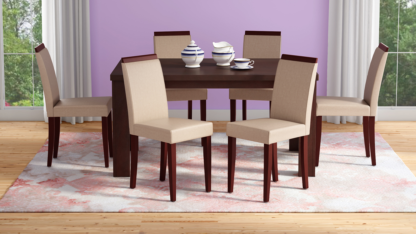 Jack 6 Seater Dining Table No Assembly Required