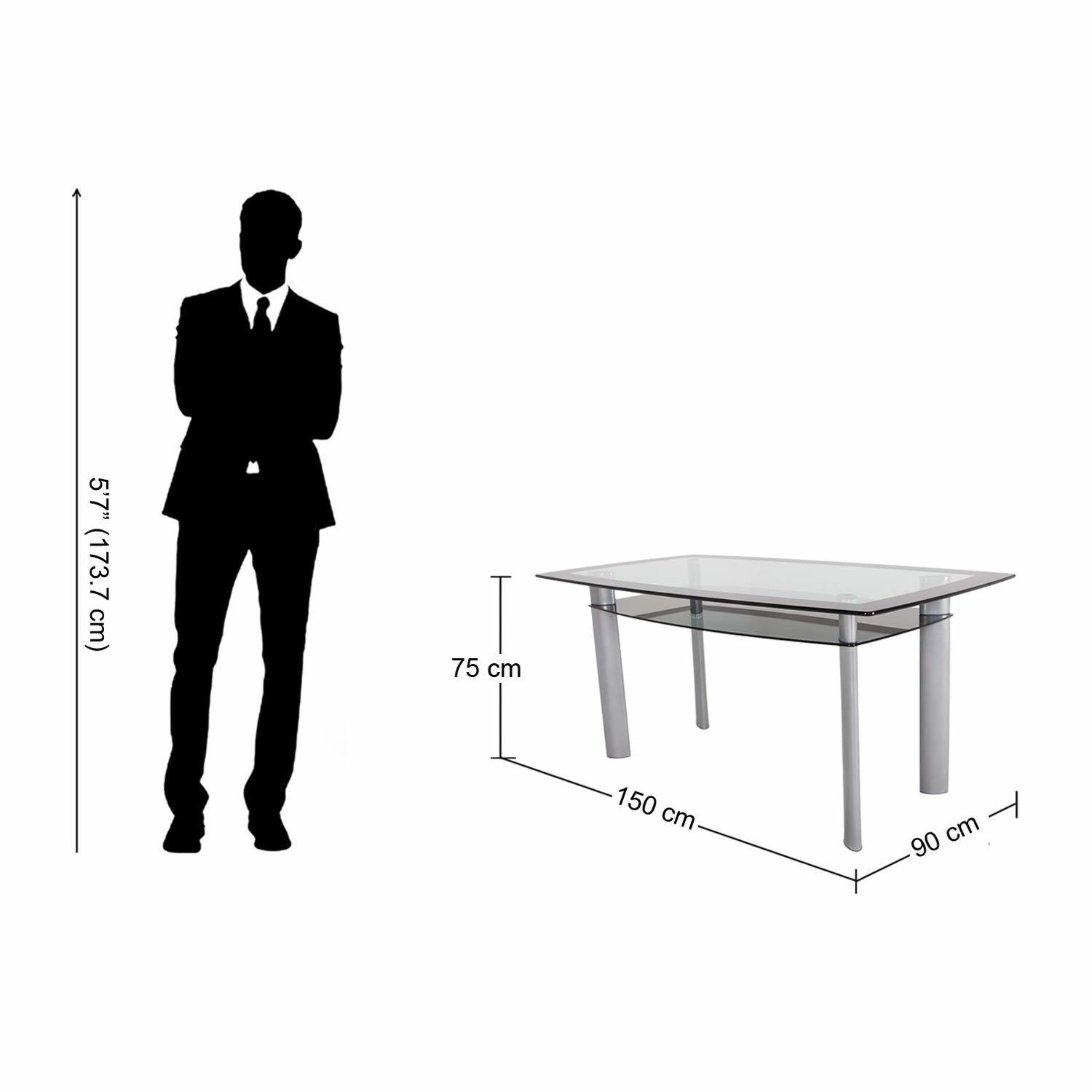 Glaze Dining Table No Assembly Required