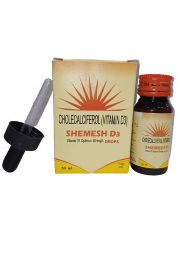Cholecalciferol Drops - Fat-Soluble Vitamin D for Strong Bones | Supports Calcium and Phosphorus Absorption, Suitable for Children