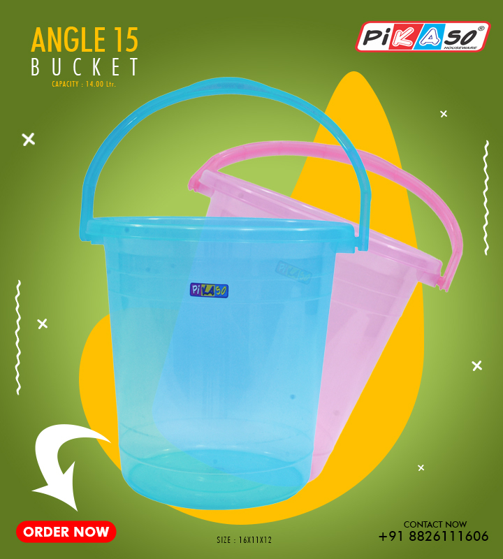 Angle 15 Bucket - Color: Cyan