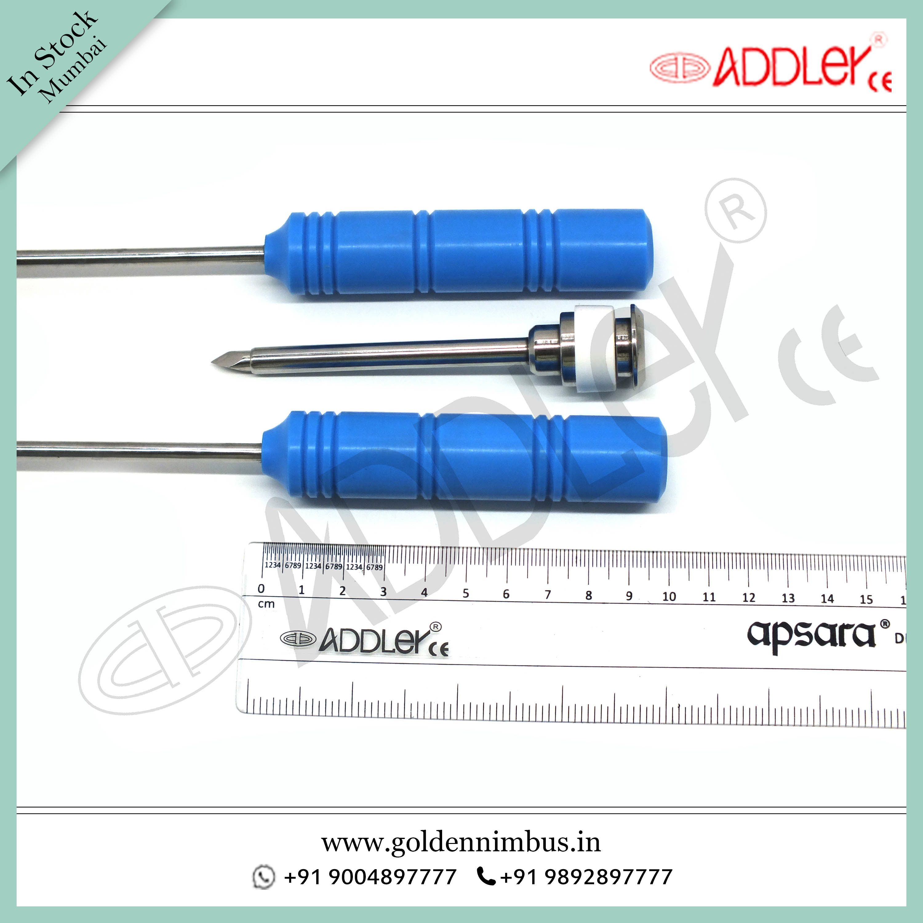 Addler Laparoscopic Mochi Needle Left And Right With 5mm Metal Trocar Dimension(l*w*h): 5 X 5 X 10 Inch (In)