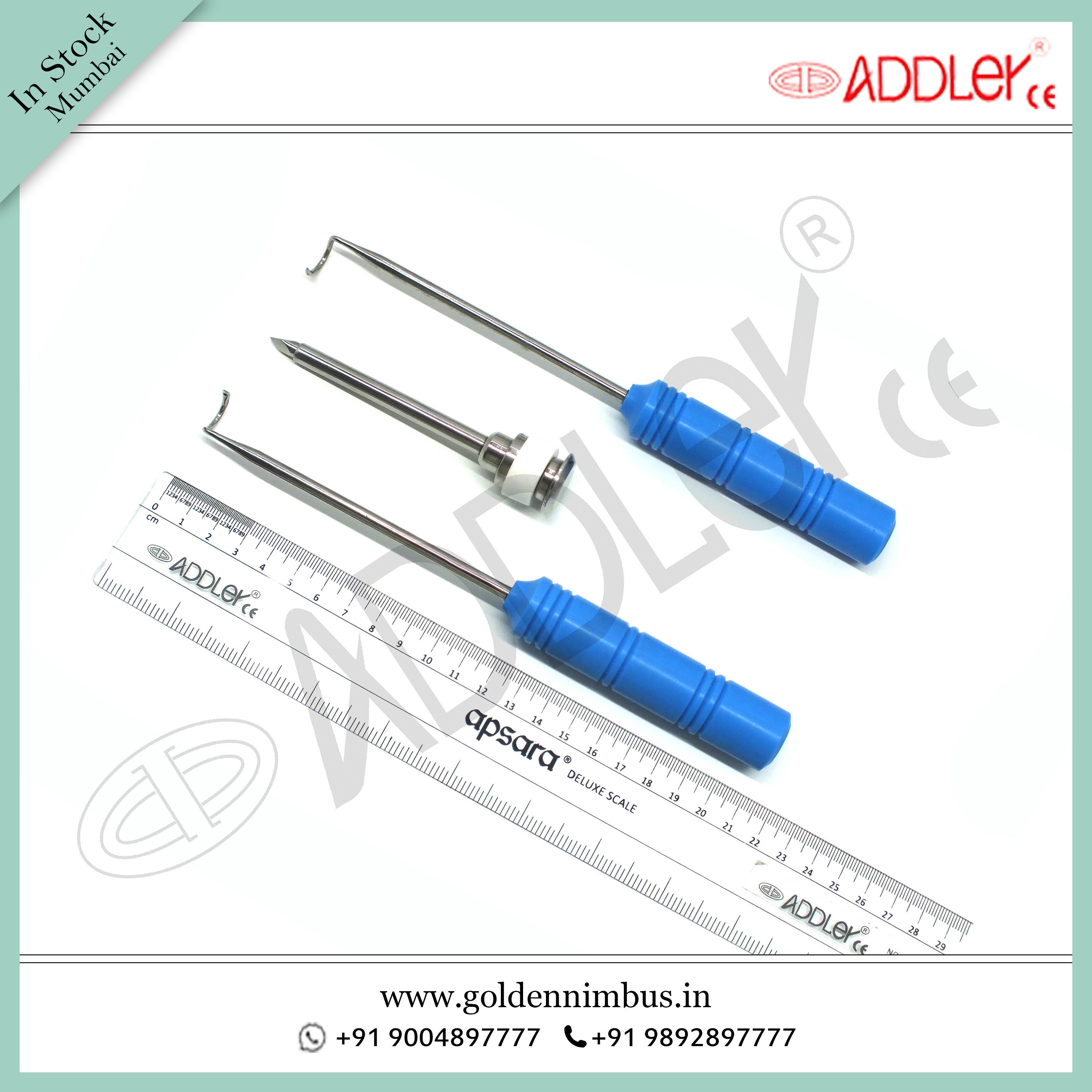 Addler Laparoscopic Mochi Needle Left And Right With 5mm Metal Trocar Dimension(l*w*h): 5 X 5 X 10 Inch (In)