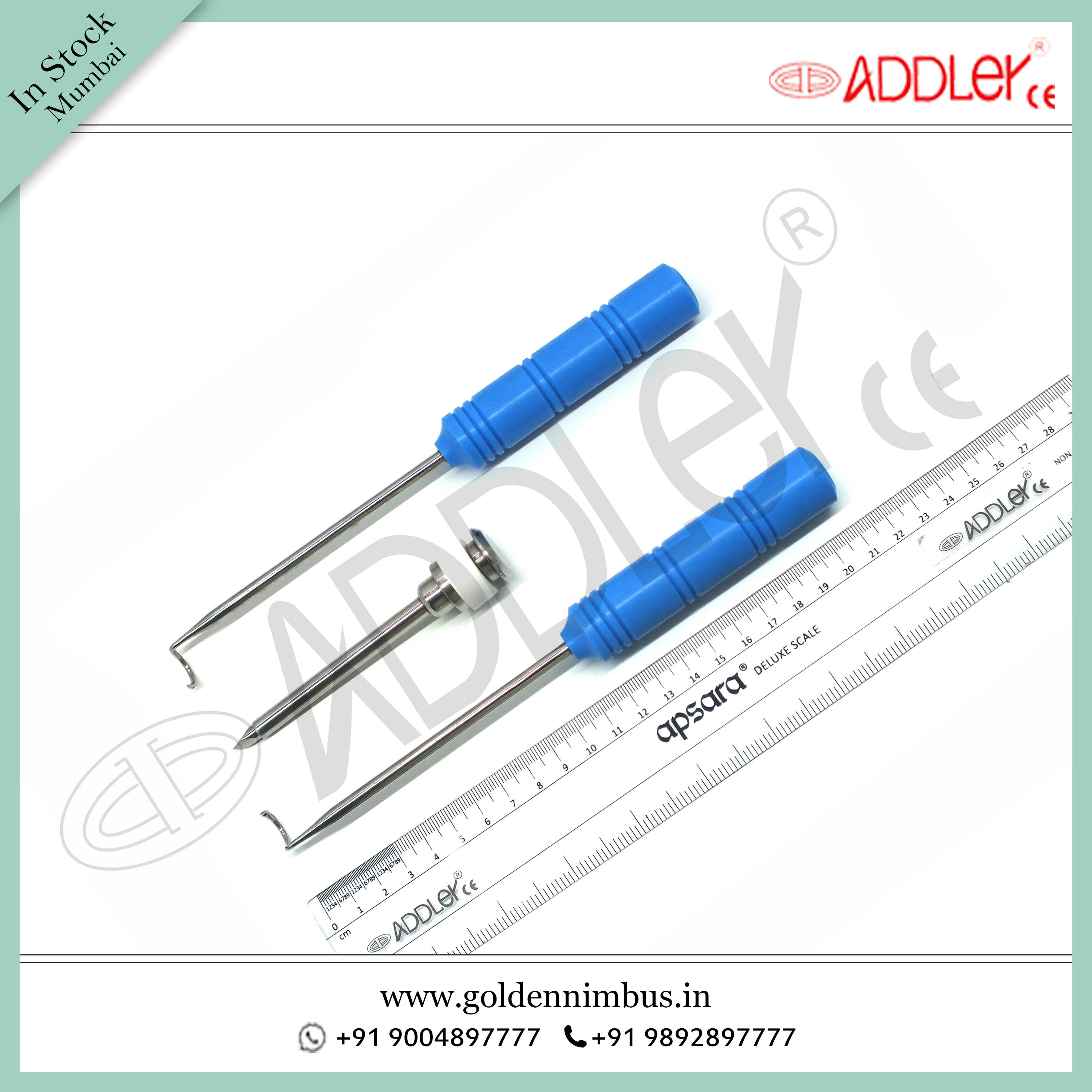 Addler Laparoscopic Mochi Needle Left And Right With 5mm Metal Trocar Dimension(l*w*h): 5 X 5 X 10 Inch (In)