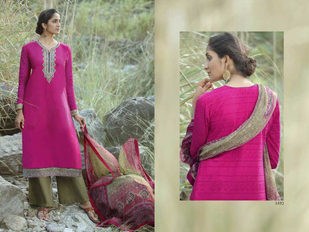 Embroidered Omtex Moment Suits Designer Lawn Cotton Dress Materials
