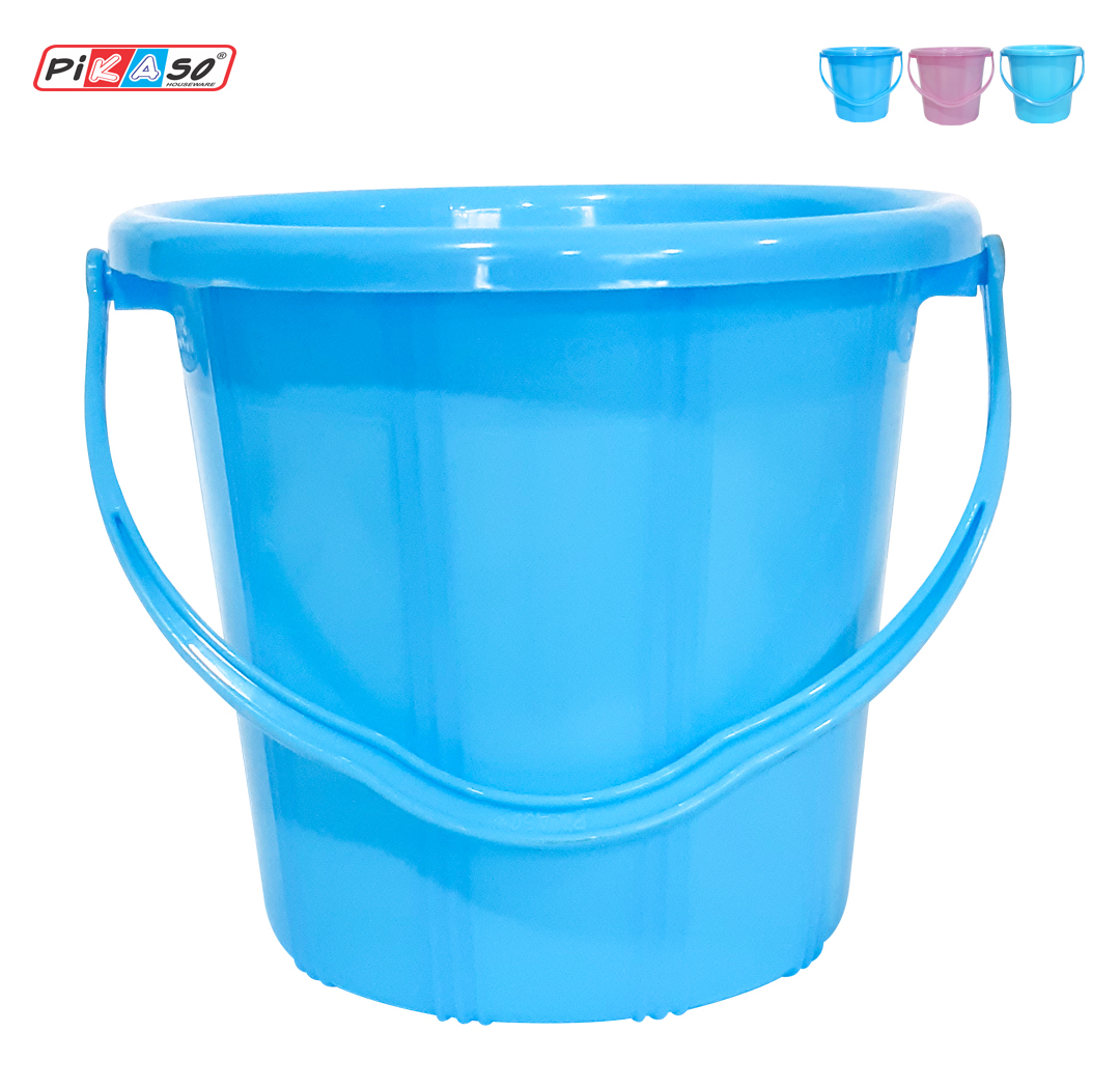 Sw 7 Bucket Lid - Polypropylene, 9.5x9.5x3 Inch, Cyan, Sky Blue, Pink | Soft, Injection Molded, Round Shape, 90 Grams