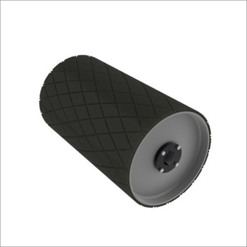 Cherry Conveyor Drum Pulley - Rubber Material, High Performance and Strength | Perfect Gripping, Wide Range of Laggings
