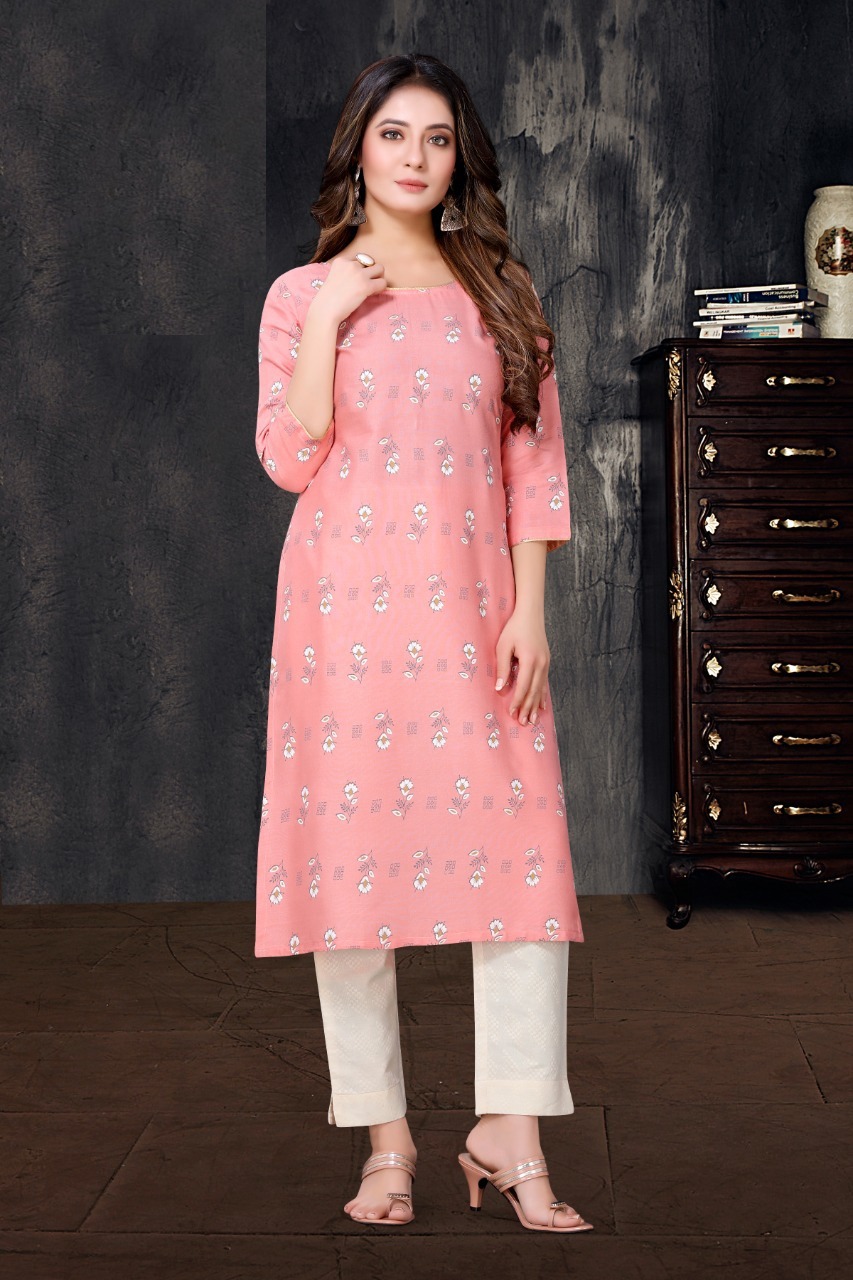 Dhyani Vol 1 Designer Ladies Regular Base Rayon Printed Kurtis - Rayon, M/l/xl/xxl, Length: 40 Inches | Features: Printed Pattern, 3/4th Sleeve, Quick Dry, Washable, Casual & Daily Wear