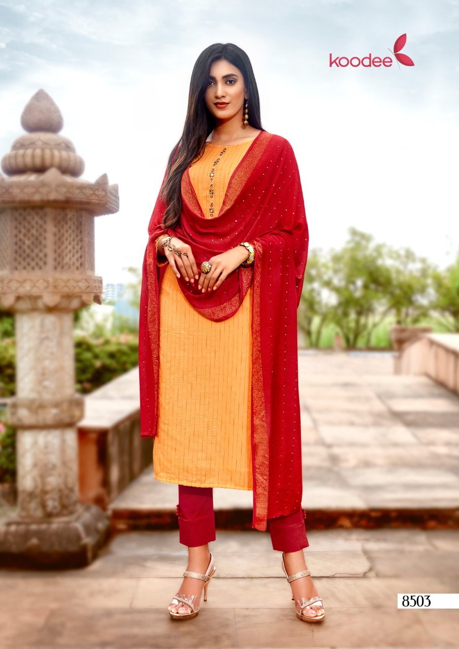 Dry Cleaning Saheli-1 Fancy Viscose With Cotton Kurtis Pant With Duppata