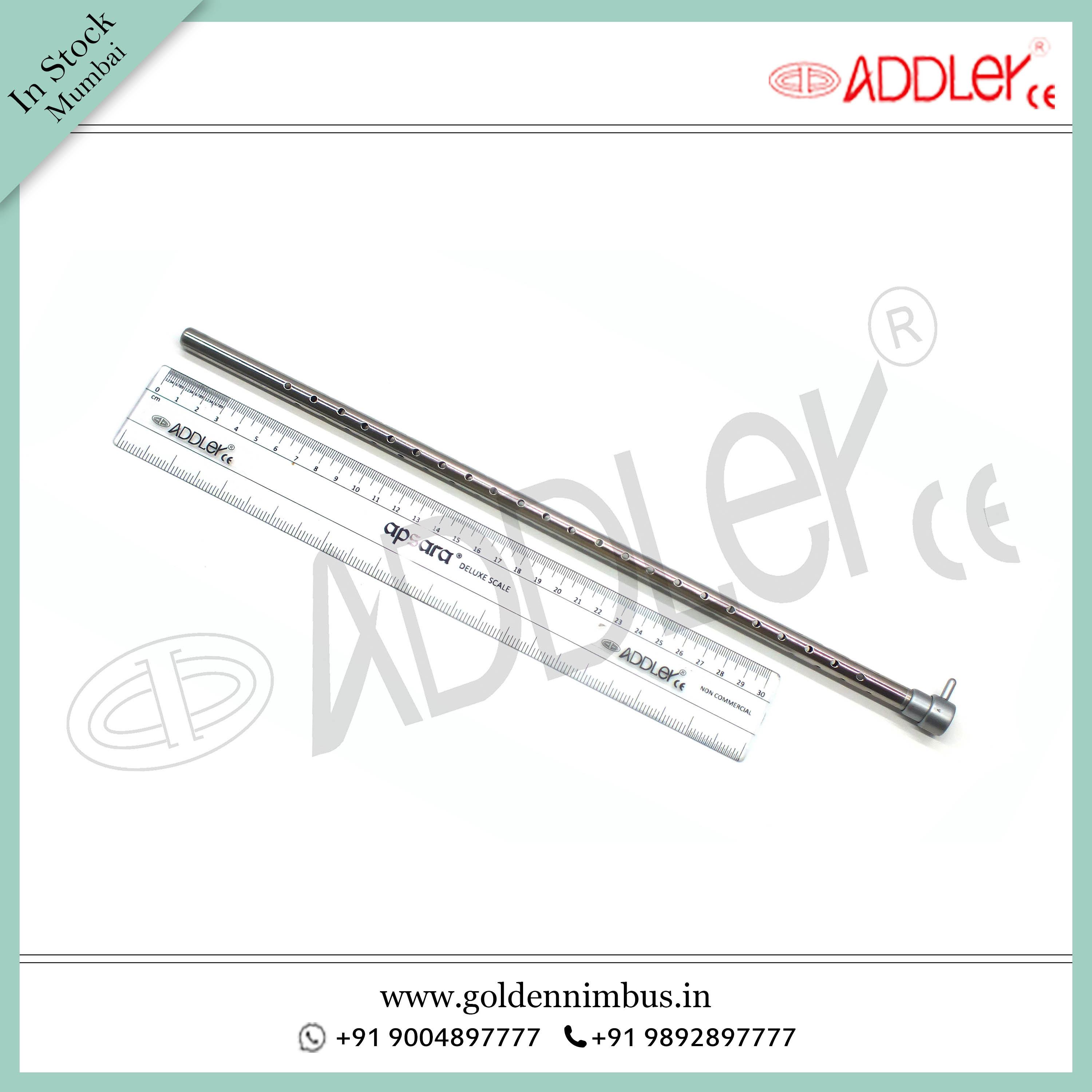 Addler Laparoscopic 5mm Scope Protection Sleeve - Steel Material, 5 X 5 X 10 Inch Dimensions , Semi-automatic Forceps, Waterproof, Sterilized