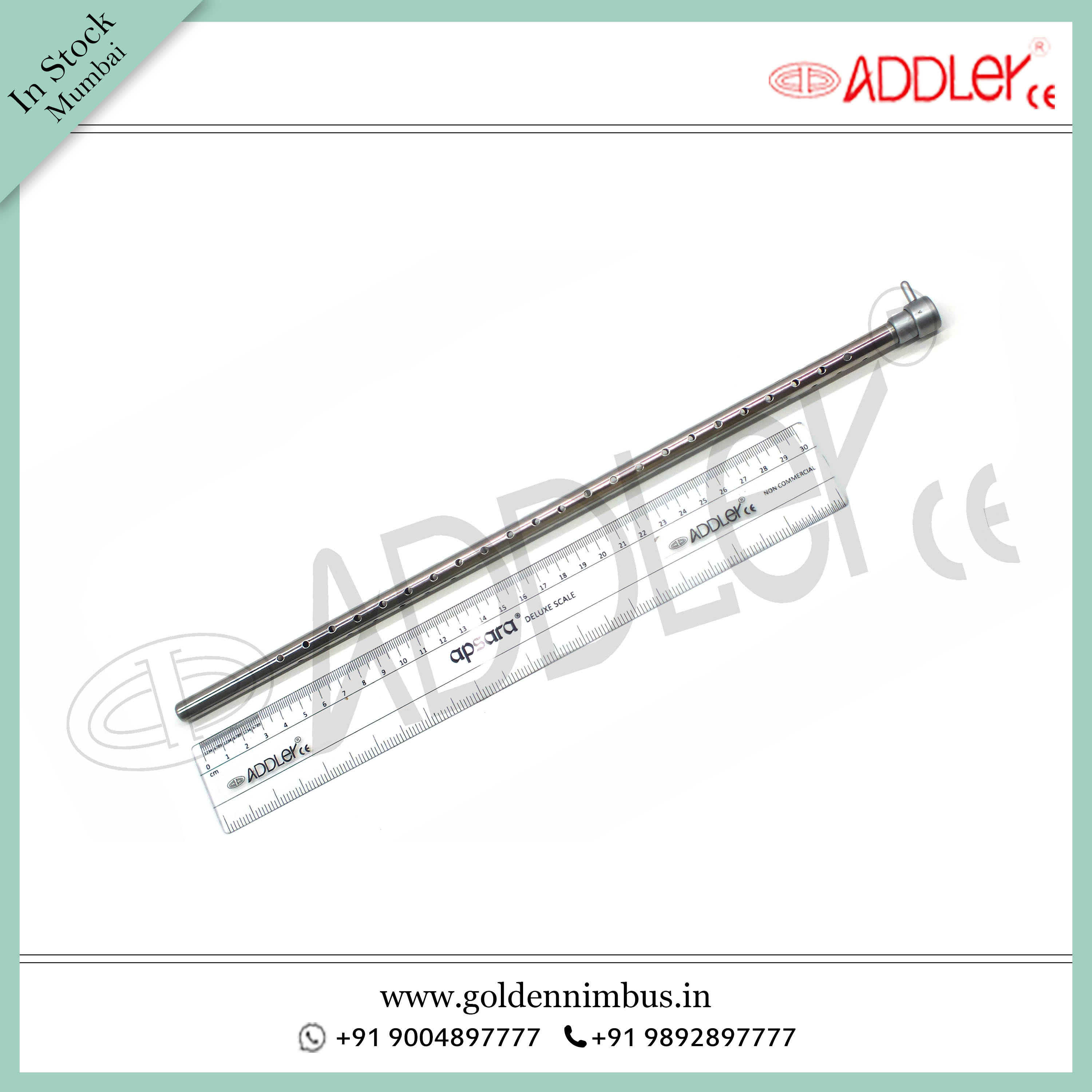 Addler Laparoscopic 5mm Scope Protection Sleeve - Steel Material, 5 X 5 X 10 Inch Dimensions , Semi-automatic Forceps, Waterproof, Sterilized