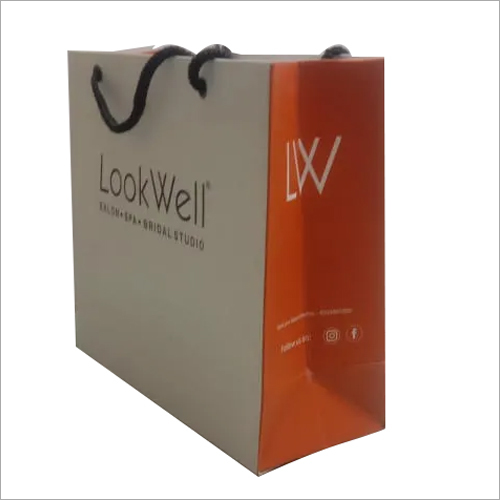Paper Bag with Rope Handle - Kraft Paper, Available in Different Sizes and Colors - Flexiloop Handles, Printed Style