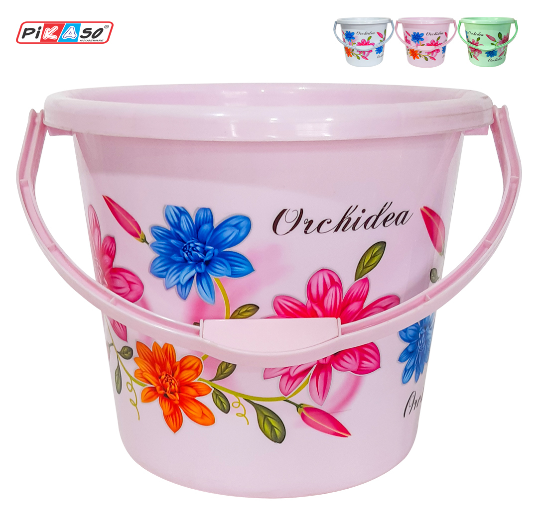 Sw 25 Bucket Lid - Polypropylene, 14x14x3.5 Inches, Cyan, Blue, Pink, Transparent | Leak Resistant, Lightweight, Round Shape, Soft Hardness