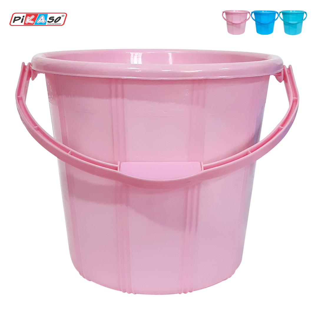 Sw 25 Bucket Lid - Polypropylene, 14x14x3.5 Inches, Cyan, Blue, Pink, Transparent | Leak Resistant, Lightweight, Round Shape, Soft Hardness