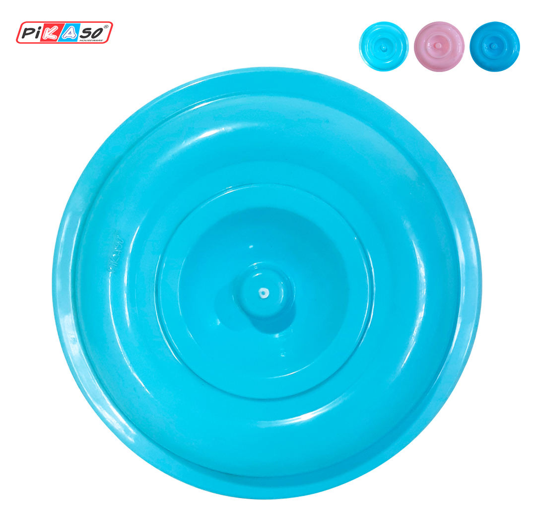 Angle 15 Bucket Lid - Polypropylene, 30.4x30.4x5.8 Cm, Cyan/blue/pink/transparent | Lightweight, Leak Resistant, Injection Molded Design