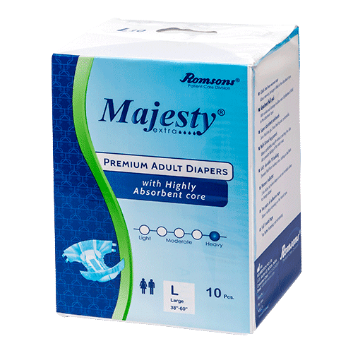 Dignity Adult Diapers - Super Absorbent Polymer Beads, Available In Medium, Large, Extra Large | All-day Protection, Double Layered Leak Defense, Wetness Indicator, Refastenable Fit