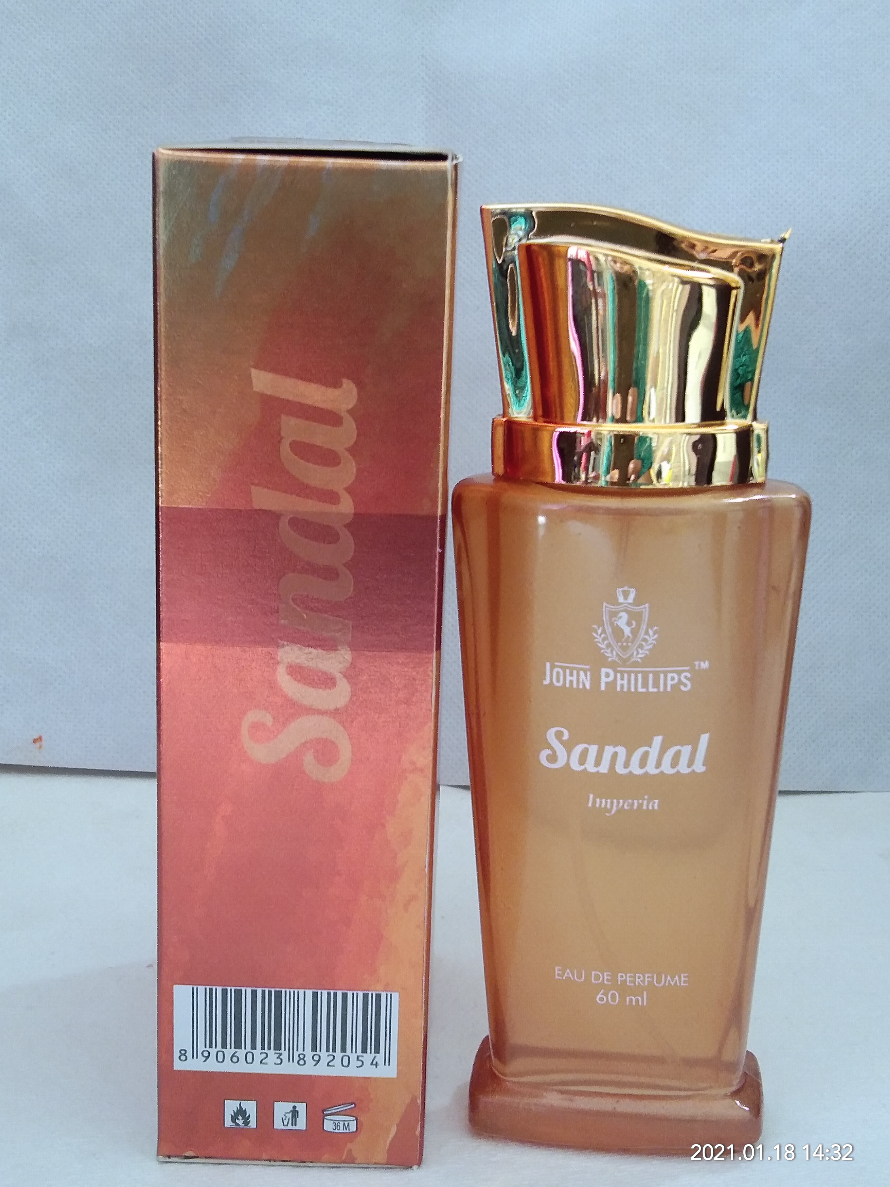 John Phillips Sandal - 60ml Eau De Perfume | Long-lasting Fragrance For Daily Use, Versatile For Personal Care