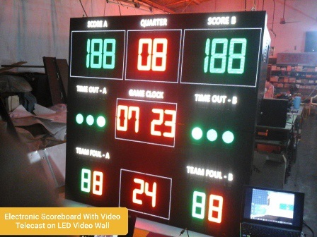 Custom Led Production Display Boards - Rectangle | Auto Data Fetching, Rs232, Modbus, Ethernet, Wi-fi Connectivity, Pollution & Manhours Monitoring, Custom Dimensions, Real-time Display