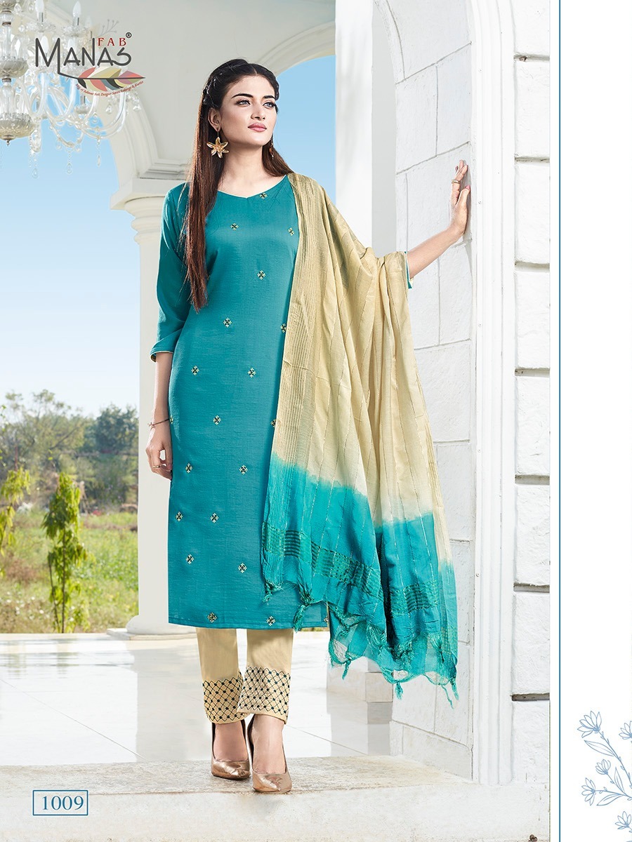 Dry Cleaning Delight Vol 2 Designer Chinon Silk With Cotton Inner With Embroidery Work Kurtis