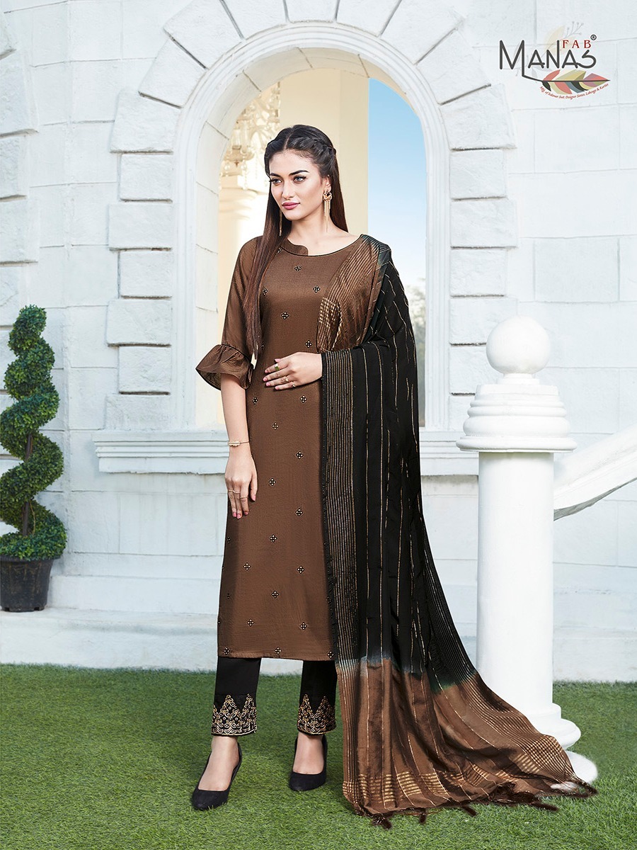Dry Cleaning Delight Vol 2 Designer Chinon Silk With Cotton Inner With Embroidery Work Kurtis