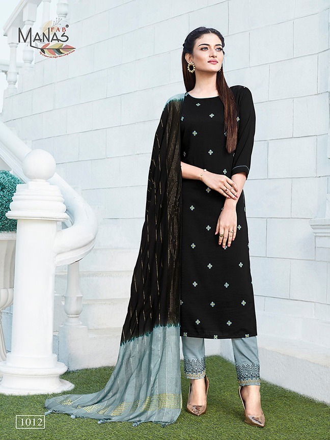 Dry Cleaning Delight Vol 2 Designer Chinon Silk With Cotton Inner With Embroidery Work Kurtis