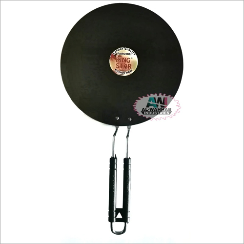 Iron Tawa With Wire Handle - Iron Material, Different Thickness Available (Mm), Various Weights Available (Kg) | Pvc Handle Cover For Enhanced Grip