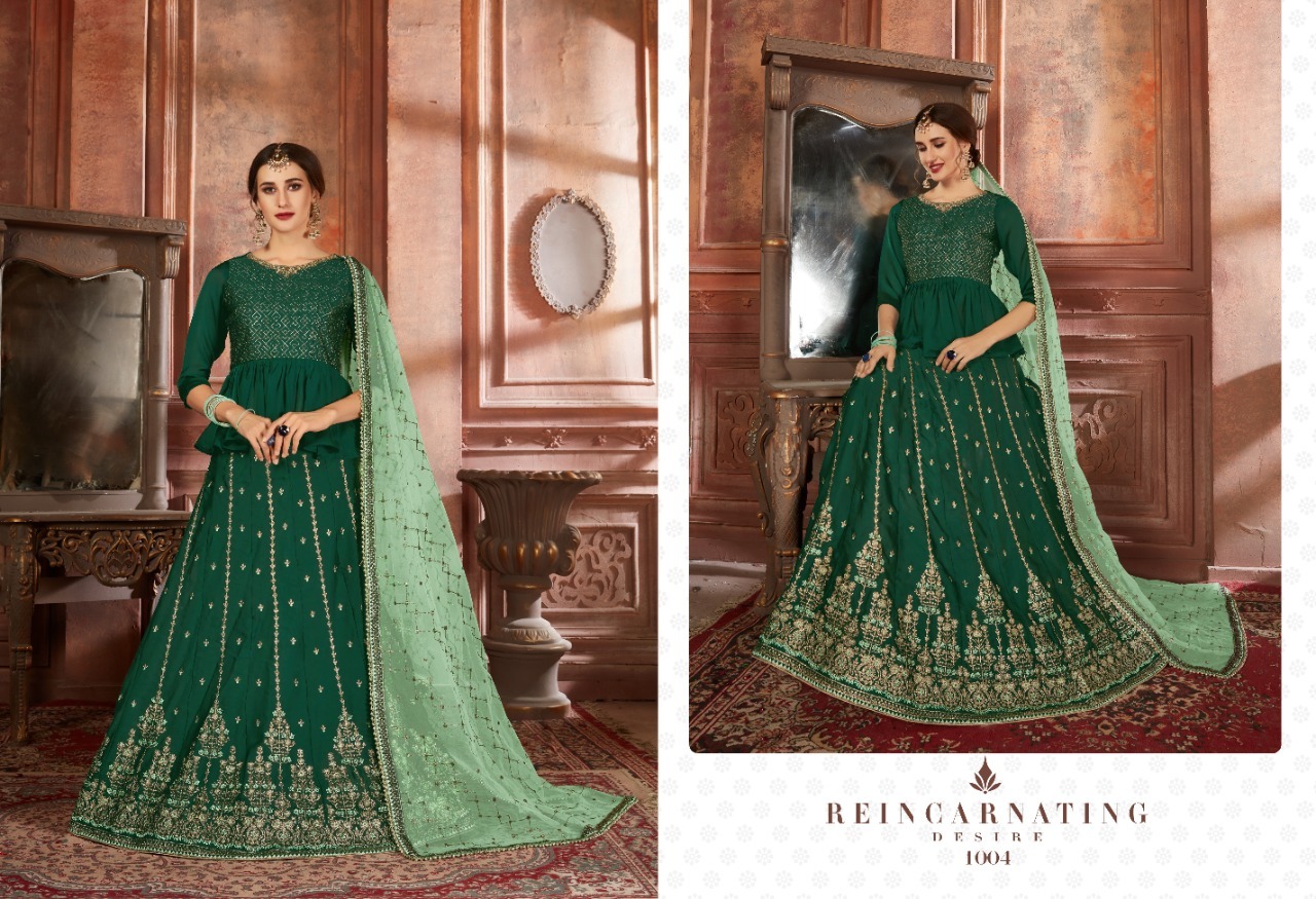 Traditional Black-berry Party Wear Designer Silk Lehenga