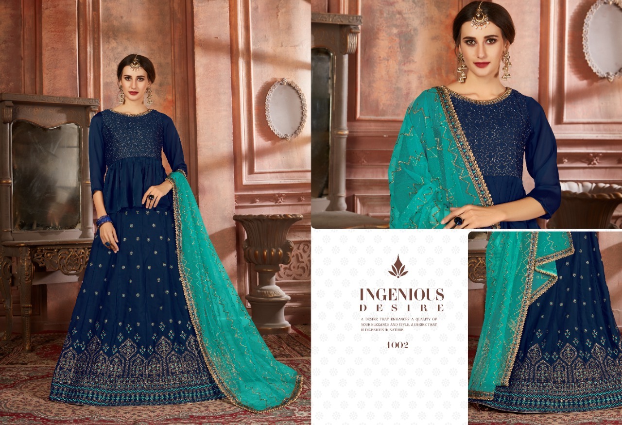 Traditional Black-berry Party Wear Designer Silk Lehenga