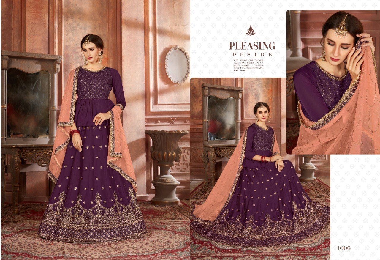 Traditional Black-berry Party Wear Designer Silk Lehenga