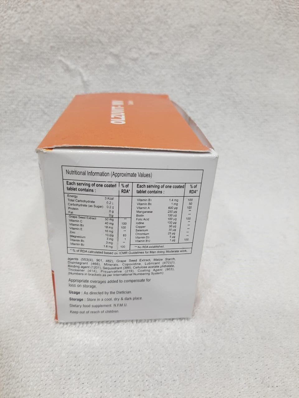 Multivitamin And Multiminerals, Grape Seed Extract, Zinc & Magnesium Tablets