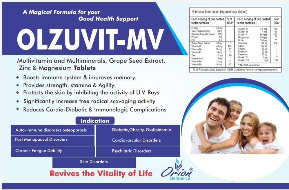 Multivitamin And Multiminerals, Grape Seed Extract, Zinc & Magnesium Tablets