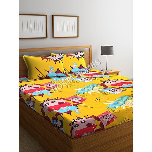 होस्टा होम्स द्वारा 250 टीसी प्योर कॉटन प्रिंटेड बेड शीट्स