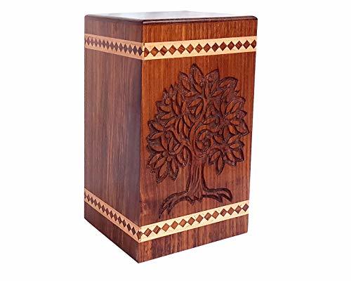 Natural Wood Wooden Urn For Ashes