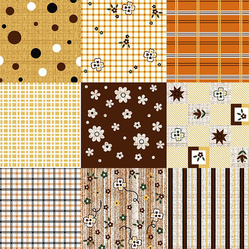 Cotton Bedsheet - Queen Size, Floral Pattern in Brown | 200 Thread Count, 150 GSM, Machine Washable