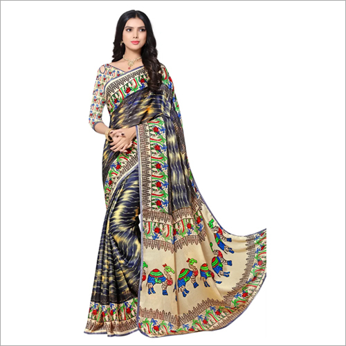 Ladies Designer Saree - Printed Pallu Design, Budget-friendly Casual Wear For All Seasons