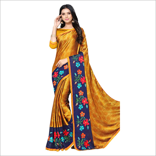 Ladies Designer Saree - Printed Pallu Design, Budget-friendly Casual Wear For All Seasons