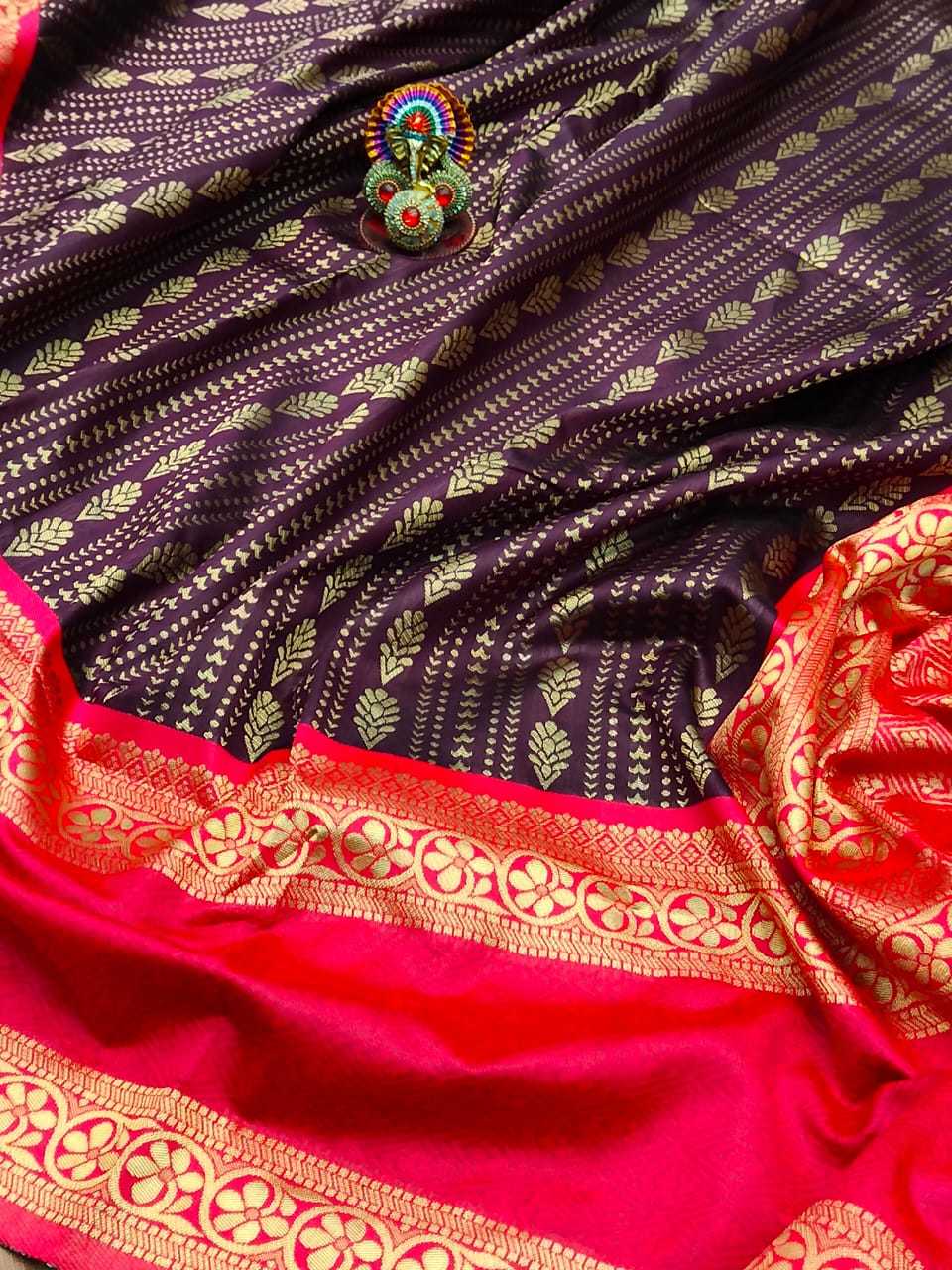Mohini Pure Lichi Silk Saree - Multi Color, Elegant Weaving With Heavy Trendy Grand Pallu, Fully Available Blouse Piece, Lightweight And Easy To Drape