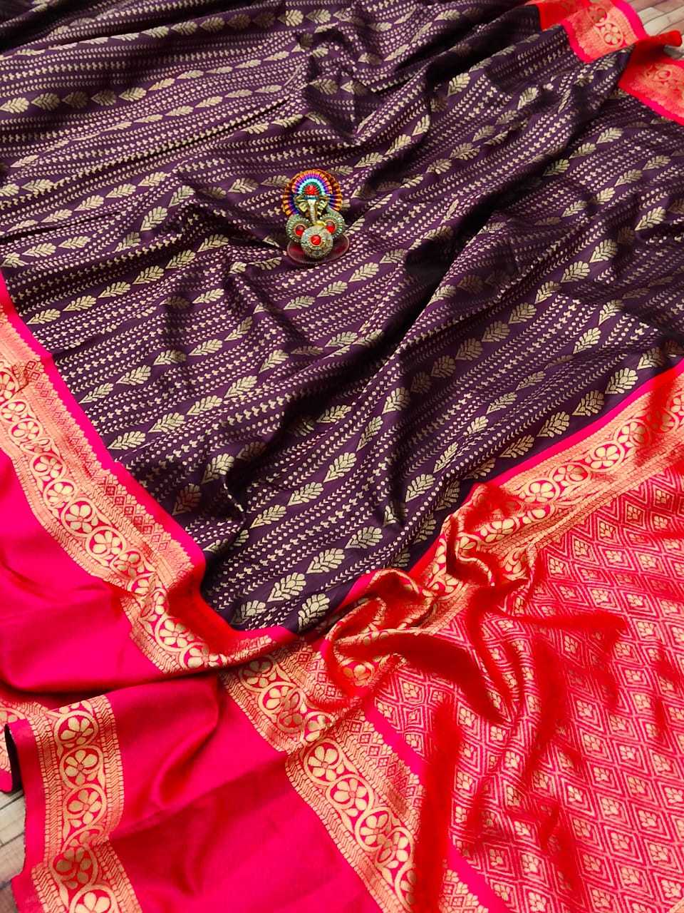 Mohini Pure Lichi Silk Saree - Multi Color, Elegant Weaving With Heavy Trendy Grand Pallu, Fully Available Blouse Piece, Lightweight And Easy To Drape