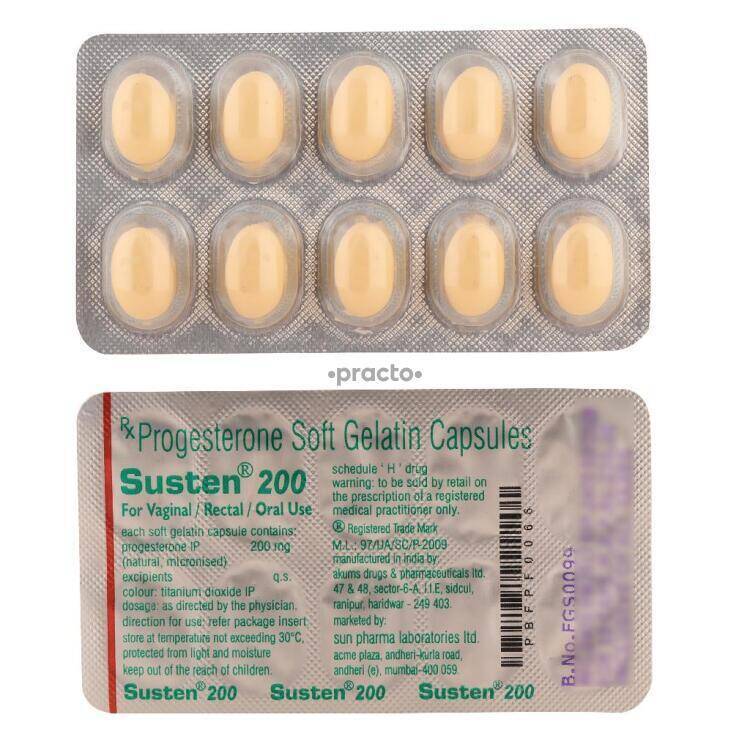 Progesterone Capsule - 200mg Soft Gelatin, Hormone Replacement Therapy For Menopausal Relief, Supports Mood & Symptom Management